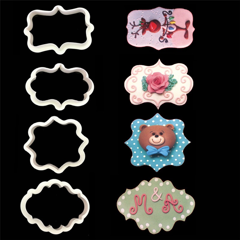 Set 4 Khuôn Cắt Làm Bánh Quy Đa Năng Tiện Dụng Hình Dáng Đáng Yêu