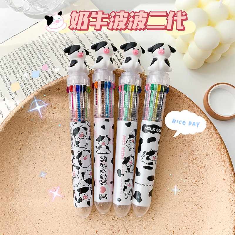 Bút Bi Nhiều Màu Họa Tiết Hoạt Hình Thỏ Đáng Yêu Đa Năng