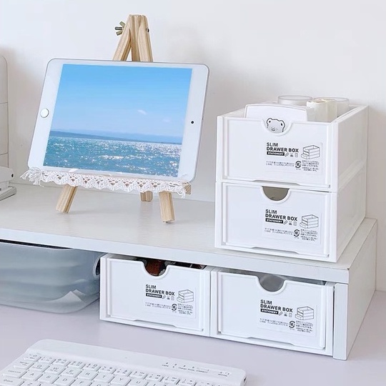 Hộp kệ ngăn kéo mini decor bàn học Slim Drawer Box