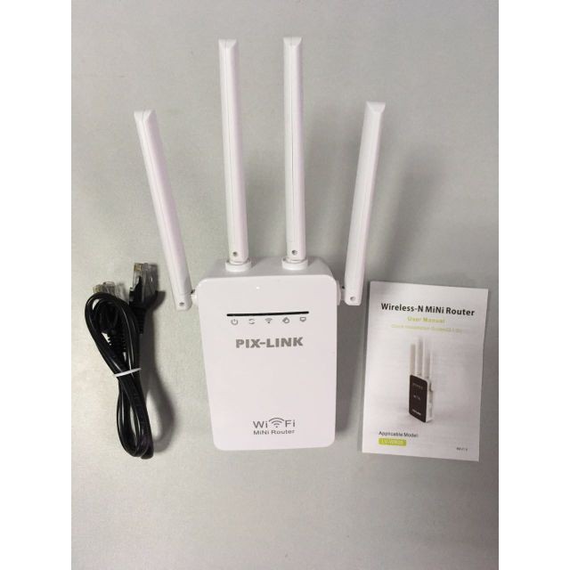 Kích sóng wifi 4 râu siêu mạnh PixLink WR09 chính hãng (có cổng LAN)