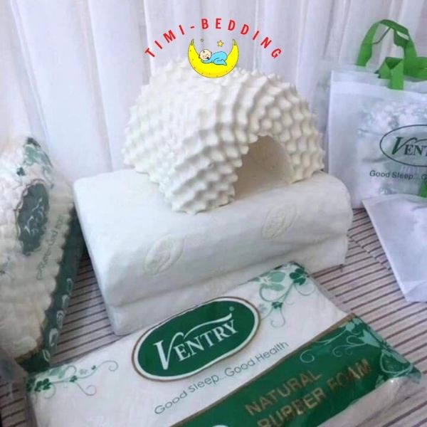 Gối cao su non ventry người lớn chống đau cổ, vai gáy hàng loại 1 kích thước 35x55cm  – Timibedding