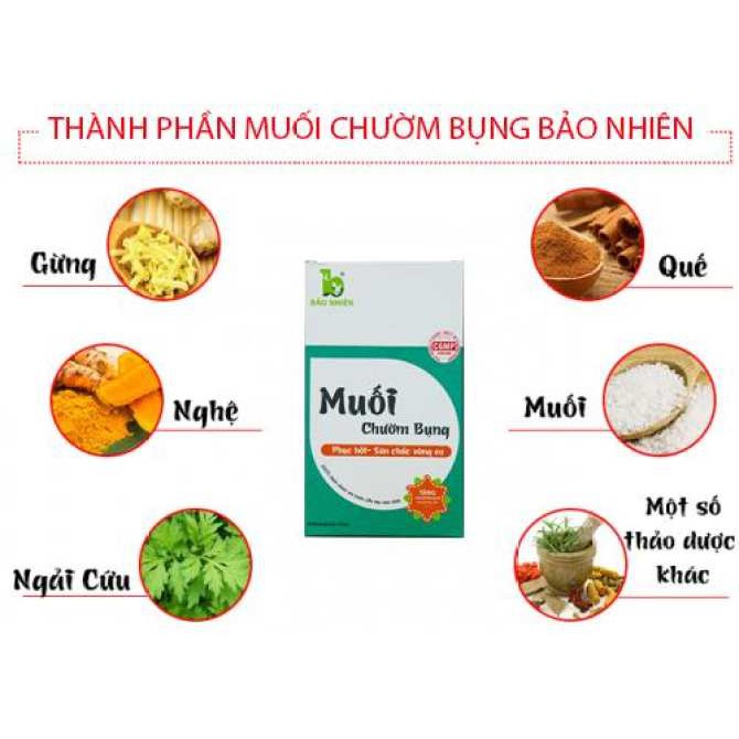 (Tặng túi chườm) Muối chườm bụng sau sinh Bảo Nhiên 850g