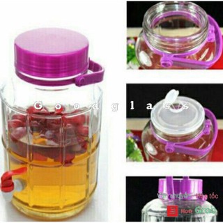 Bình ngâm rượu / Chai thủy tinh cỡ lớn 20L có quai xách - không vòi
