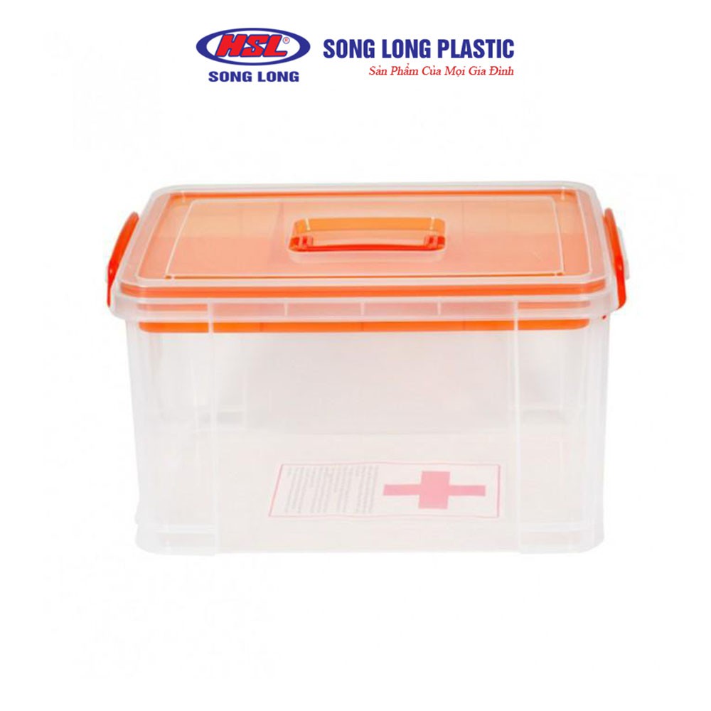 Bộ 2 hộp thuốc y tế cho gia đình nhựa Song Long Plastic cỡ trung và cỡ đại freeship