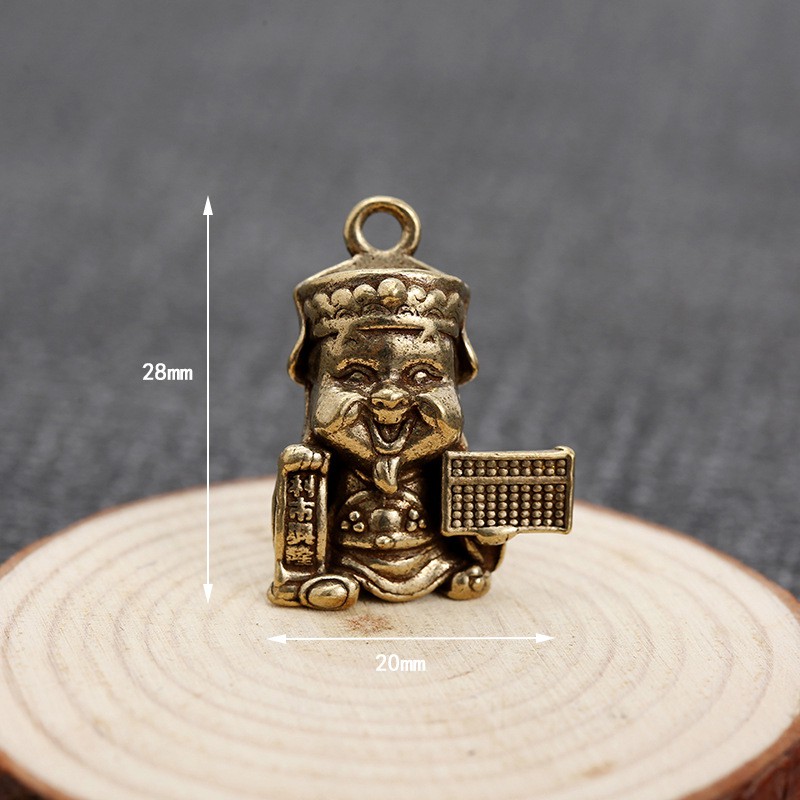 ️️️Tượng Đồng Nguyên Chất Thần Tài Phương Nam,May Mắn-Tài Lộc, Làm Móc Đeo Chìa khóa - Mặt Dây Chuyền