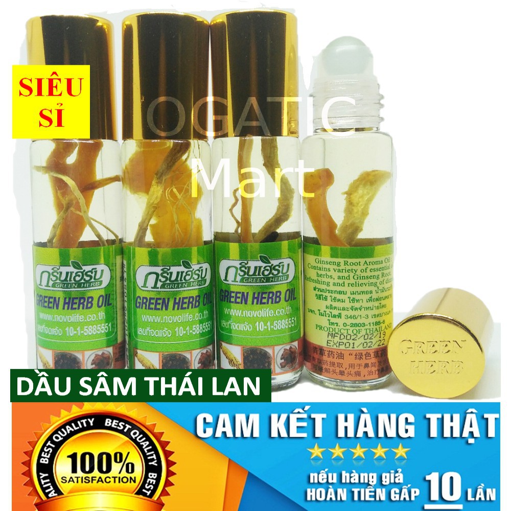 [Giá sỉ] [Rẻ vô địch] Hàng Chuẩn Combo 6 Chai Dầu Gió Thảo Dược Sâm Thái Lan Chính Hãng- Hàng Xách tay Thái Lan