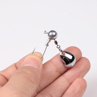 5pcs/lot Sharped Jig Lead Head Hook Jigging 2g/4g Bait Fishing Hook with Spoon Spinner Fishing