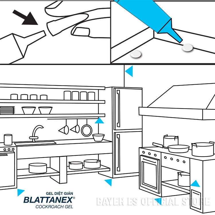 [Combo 2 Sản Phẩm] Gel Diệt Gián Bayer Blattanex Chính Hãng 12g/tuýp