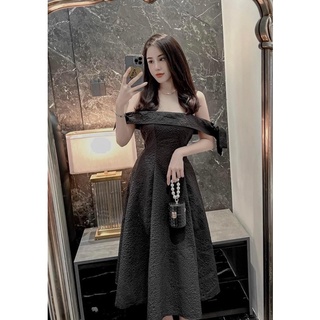 ĐẦM MIDI XỐP TRỄ VAI NƠ