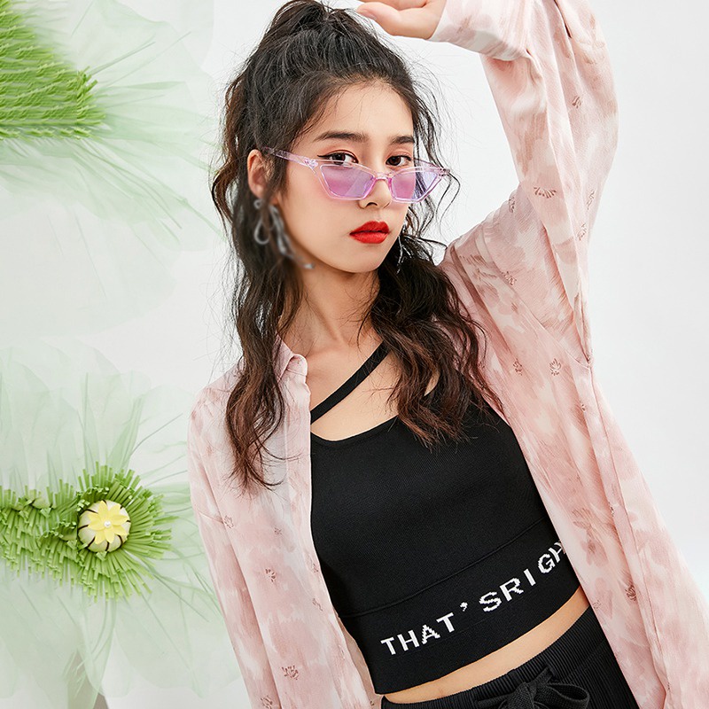 Áo Croptop Sát Nách Dáng Ôm Kiểu Hàn Quốc Thiết Kế Ngọt Ngào Cho Nữ