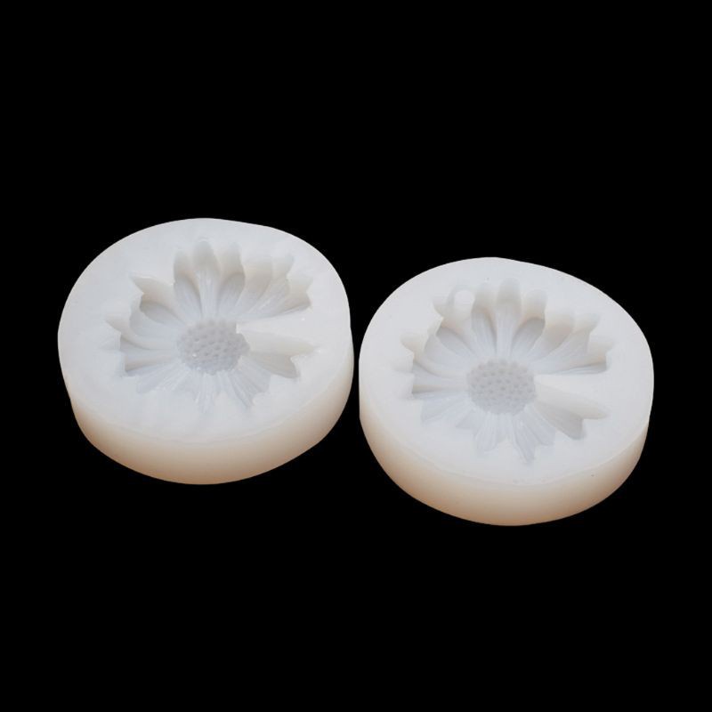Khuôn Silicone Nhấn Bánh &amp; Socola Hình Hoa Cúc