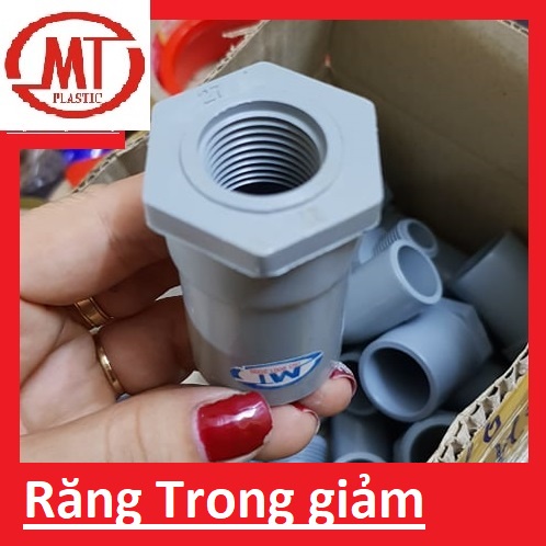 [combo 100 CÁI ] Nối răng ngoài giảm 27-21, Răng trong giảm 27-21 nhựa PVC hiệu Mặt Trời