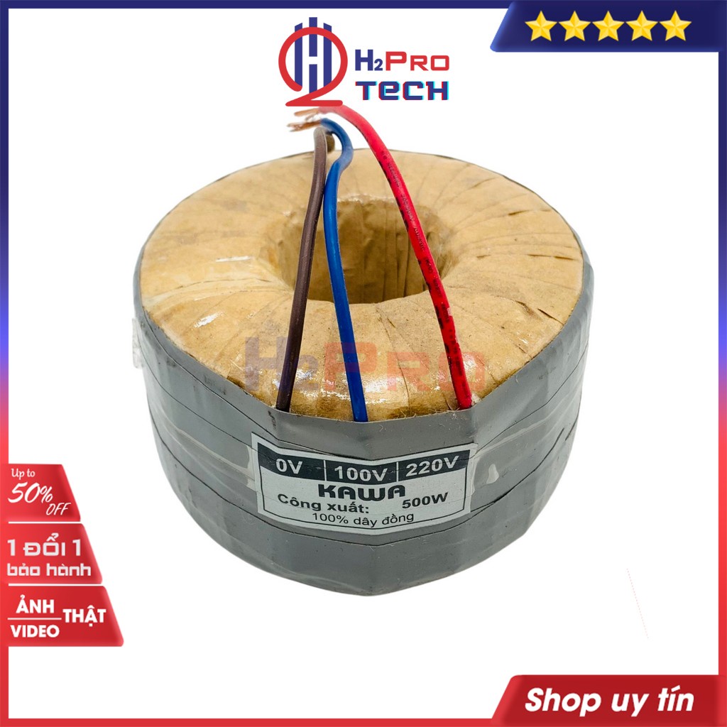 Đổi Nguồn 220V Sang 100V Kawa 350W-500W, Lõi Đồng 100% Lắp Trong Thiết Bị Nhật, Biến Áp 220V Ra 100V An Toàn-H2Pro Tech
