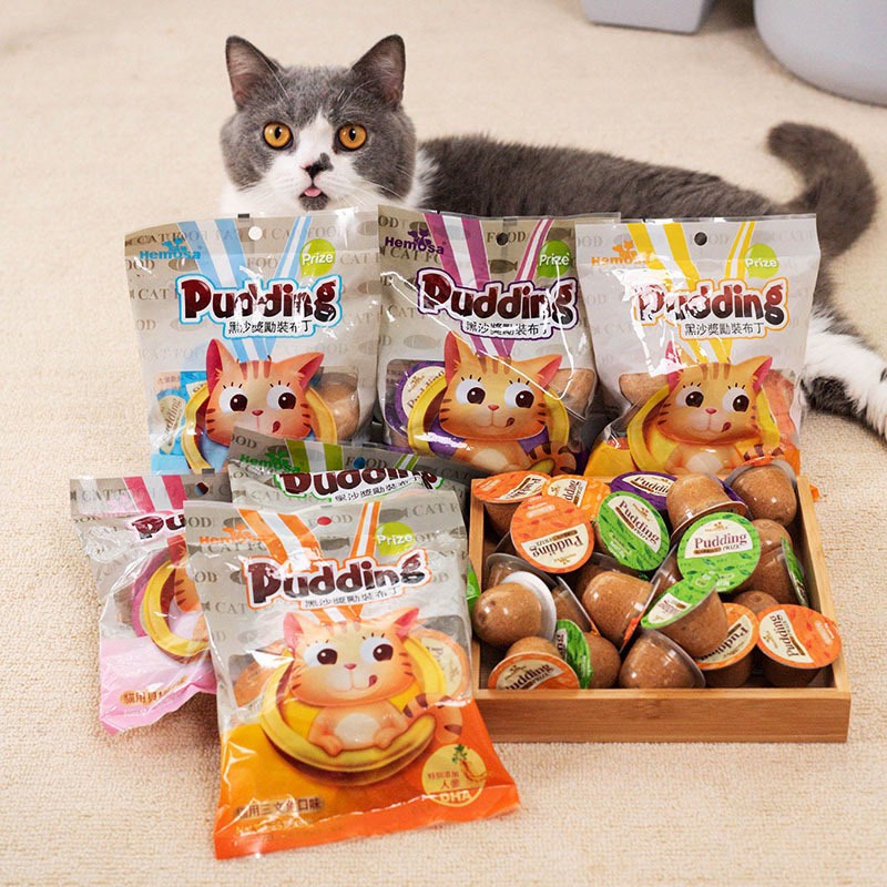 PUDDING HEMOSA TINH CHẤT NHÂN SÂM CHO MÈO GÓI 8 VIÊN * 25G ĐỦ HƯƠNG VỊ