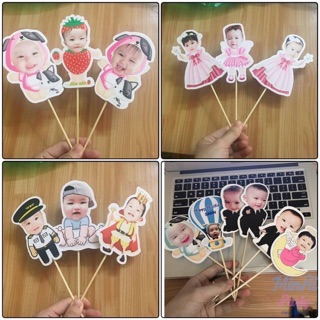 Combo chibi cắm bánh