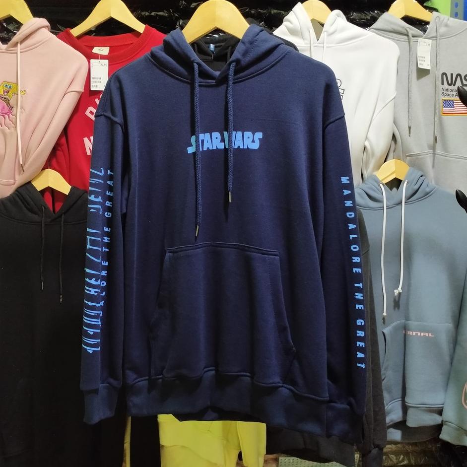 H&m, Áo Khoác sweater hnm h&m Màu Xanh navy Cho Nam Và Nữ Có Cờ nasa Màu Xám / Con Đường abey road / starwars mandalore navy