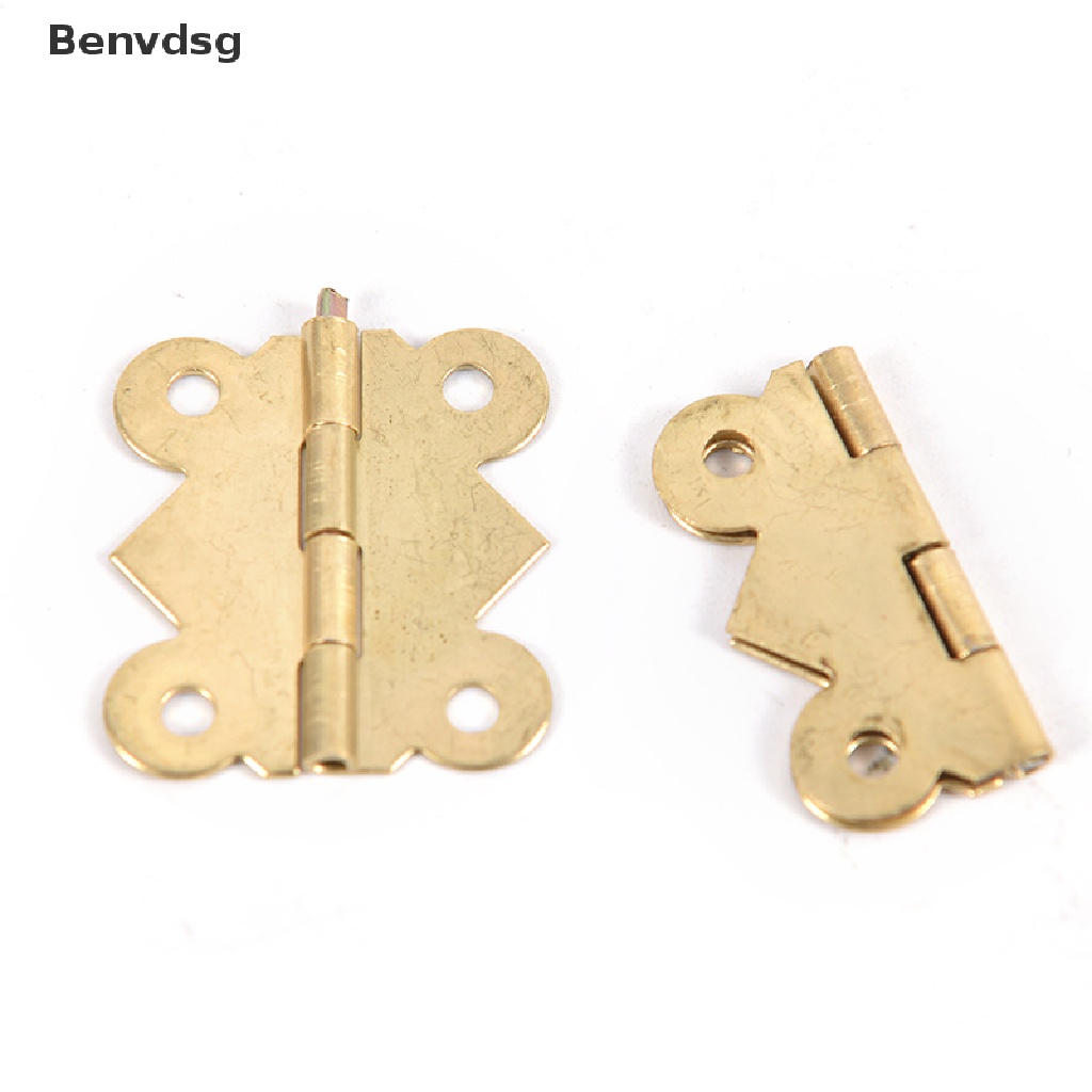 Set 10 Bản Lề Bướm Mini Bằng Đồng Thau Nhiều Màu Sắc Dùng Để Sửa Chữa Ngăn Kéo / Hộp Trang Sức DIY