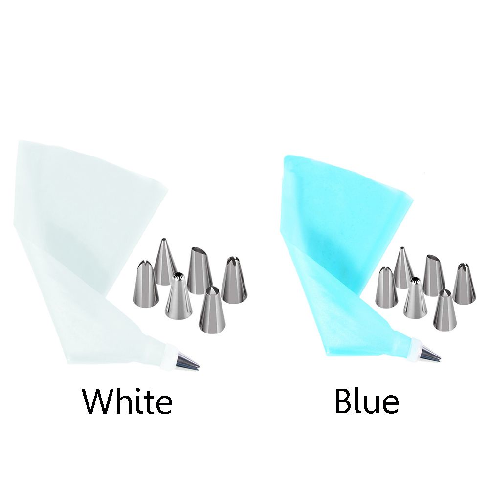 Set 8 dụng cụ gồm 6 đầu bắt bông kem túi bắt bông kem và đầu chuyển đổi thép không gỉ trang trí bánh kem cho nhà bếp