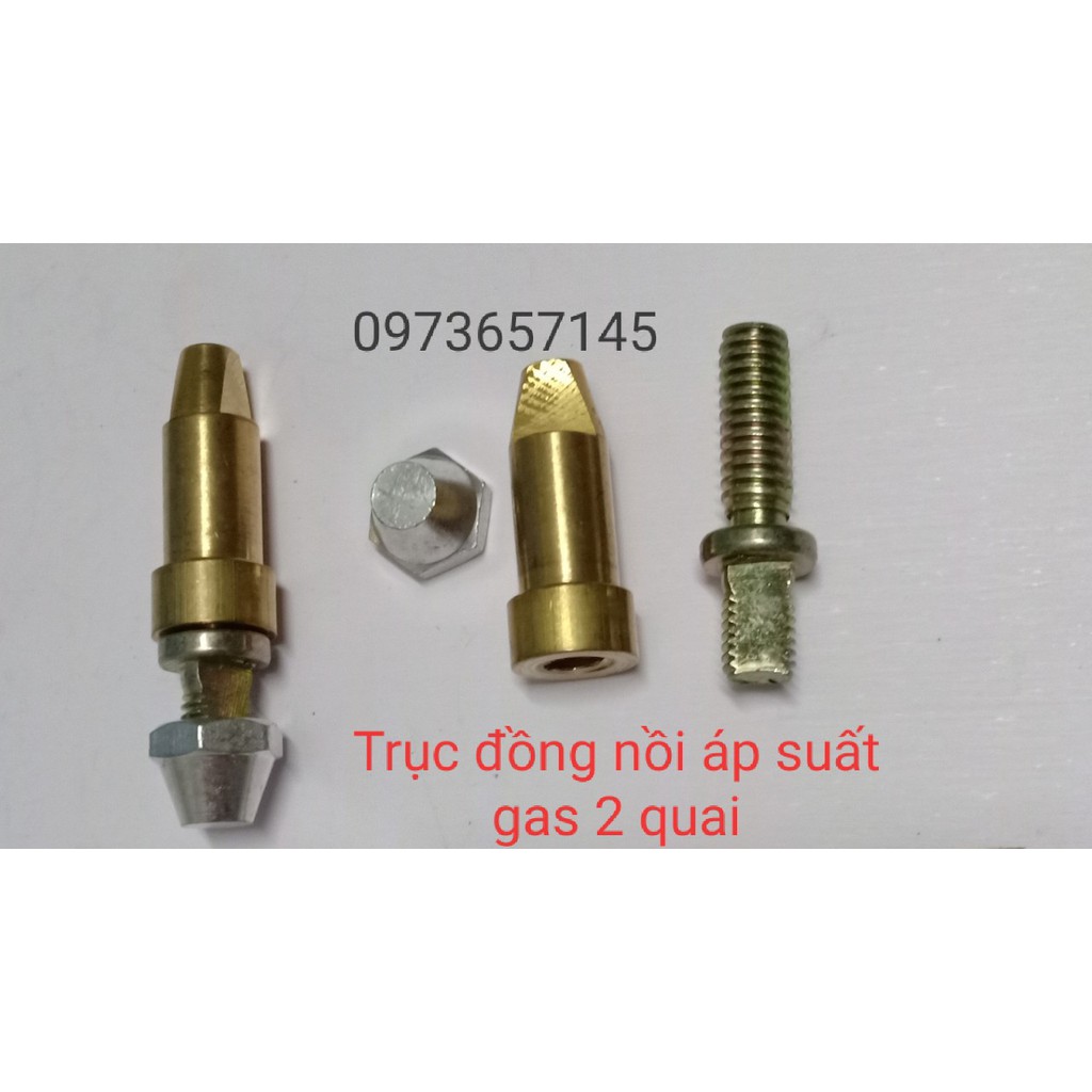 Linh kiện nồi áp suất gas 2 quai - Trục đồng tặng kèm ốc bắt tay vặn - Gia dụng giá rẻ Nam Định