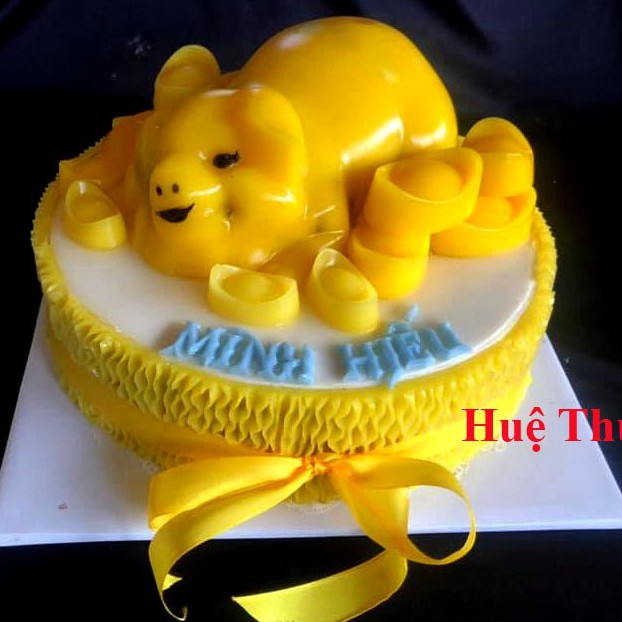 Khuôn rau câu con heo 15x12cm sử dụng đổ rau câu 3D, 4D