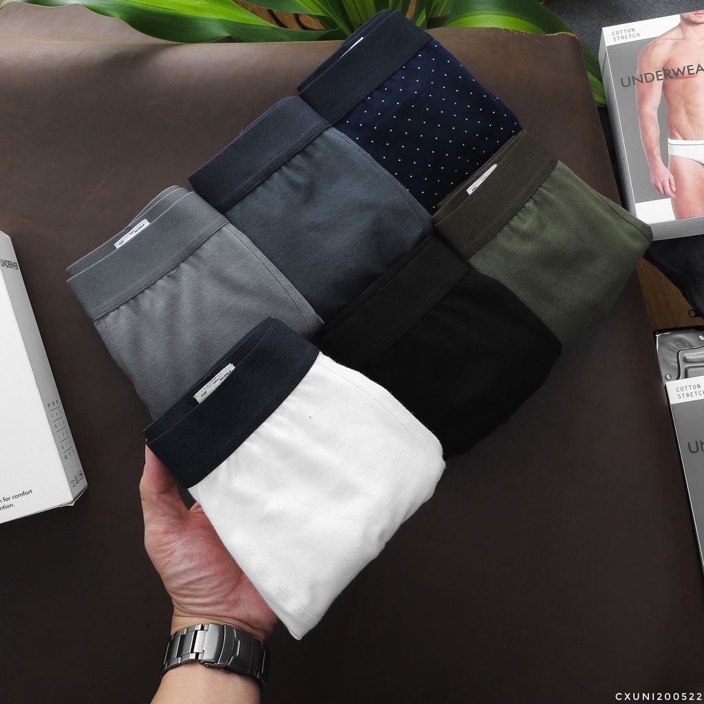 Quần Lót  Nam BOXER UNIQLO ĐÙI Chất Vải Cotton 4 Chiều Cực Mịn Và Mát hàng xuất xịn chính hãng 2022