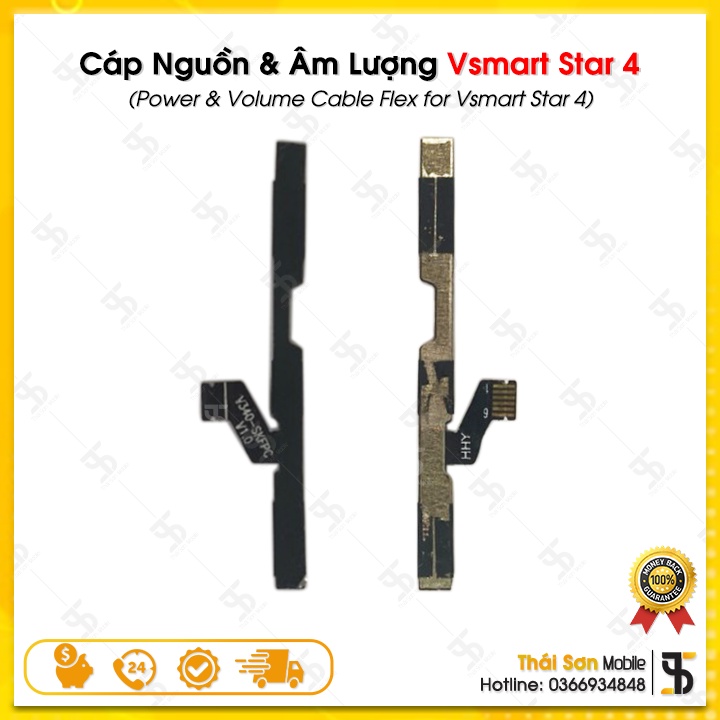 Cáp Nút Nguồn và Âm Lượng Vsmart Star 4 / V340 - Dây Cáp Điện Thoại Vsmart Star 4 Zin Bóc Máy