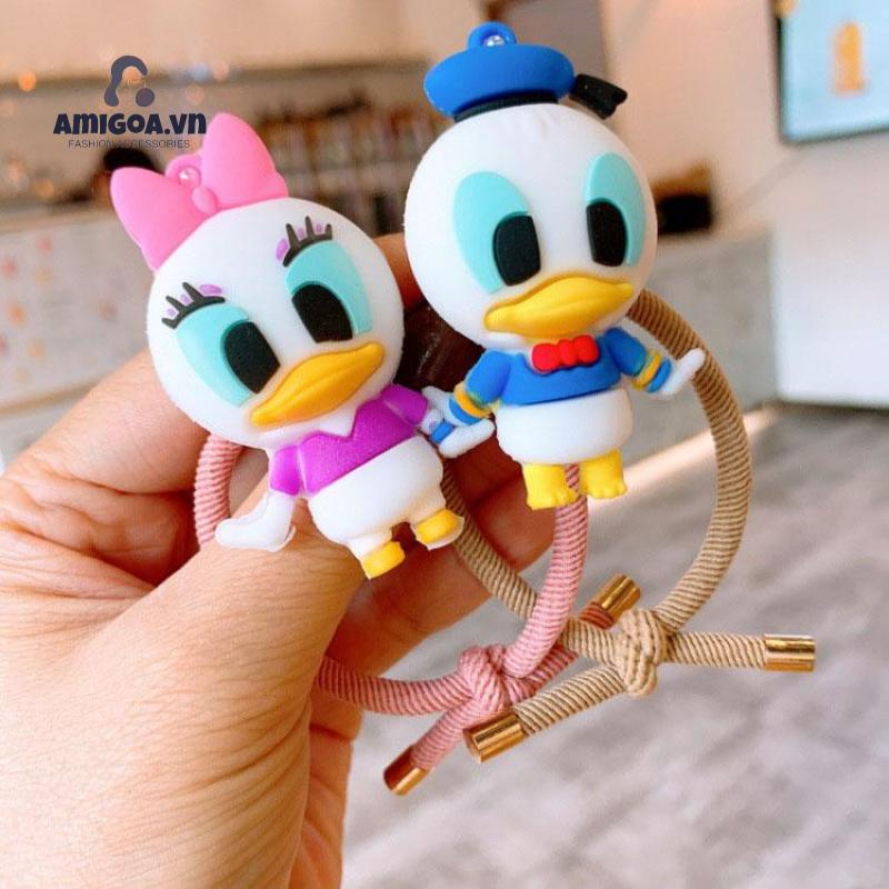 Dây Cột Tóc Co Giãn Hình Chuột Mickey Dễ Thương Cho Bé