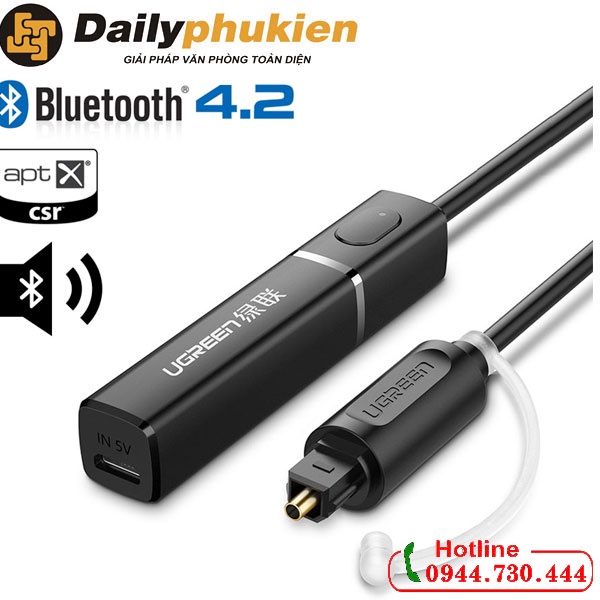 Bộ Phát Âm Thanh Bluetooth 4.2 Optical Ugreen 50213 dailyphukien