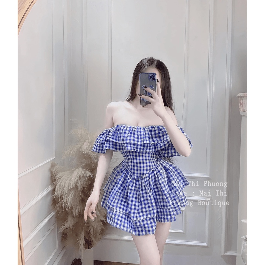 ĐẦM XÒE NỮ TRỄ VAI CARO CỰC HOT TRẺ TRUNG QUYẾN RŨ (HÀNG QUẢNG CHÂU)