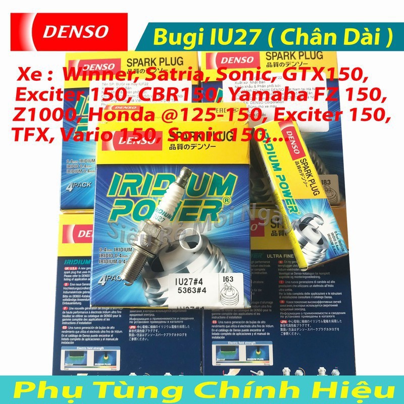 Bugi Denso IRIDIUM POWER IU27, IU24, IU22, IUF22 Chân Ngắn - DENSO_Japan