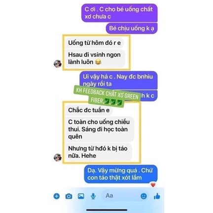 Chất xơ Green Fiber chuyên về táo bón