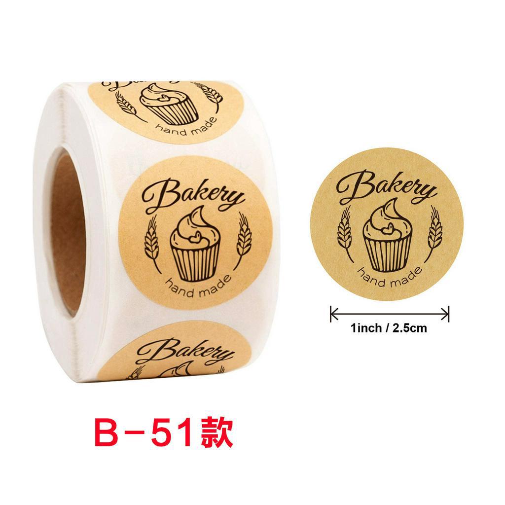 Cuộn 500 Miếng Dán Túi Bánh Làm Quà Tặng