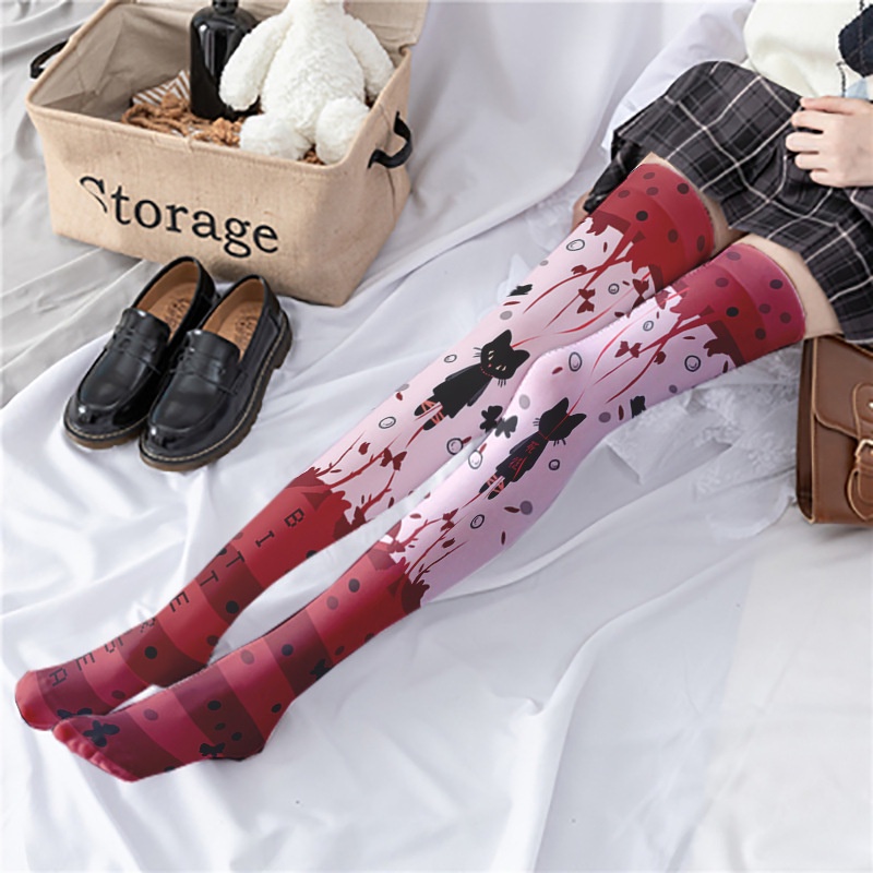 Japanese Anime Printing Lolita Pantyhose 3D Digital Printing Stockings Printing Stockings Sweet Stoc