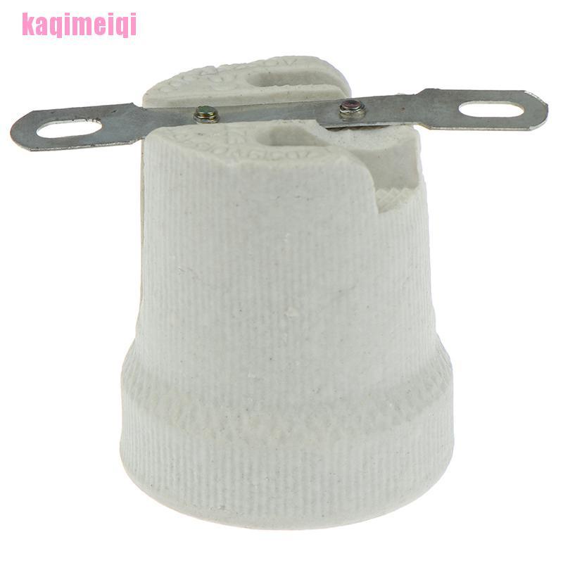 Đuôi Đèn E27 Bằng Sứ Chịu Nhiệt Cao Kèm Giá Đỡ Tiện Dụng