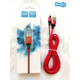 CÁP SẠC HOCO X14 CỔNG USB TYPE C DÂY DÙ DÀI 2M