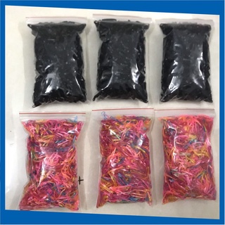100Gram dây thun - dây chun cột tóc cỡ trung nhiều màu