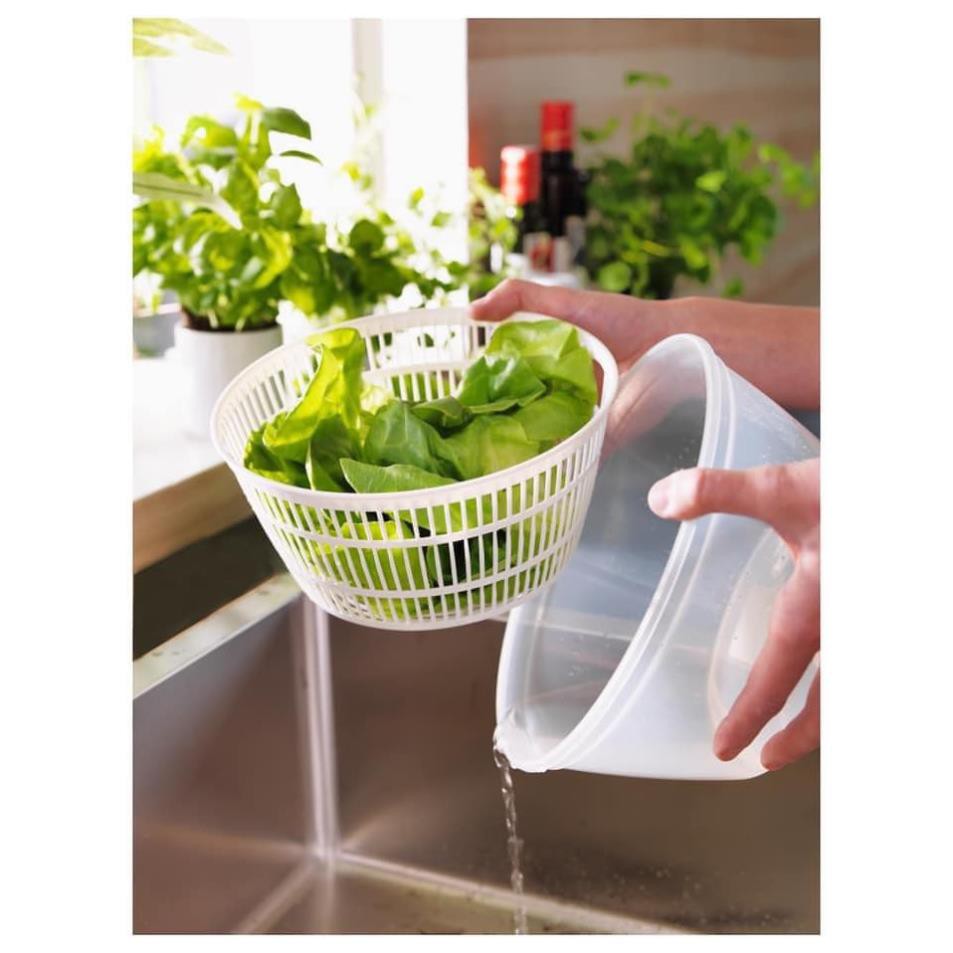 Rổ quay rau sống salad IKEA TOKIG Thụy Điển Chính Hãng 14x23cm Ik48