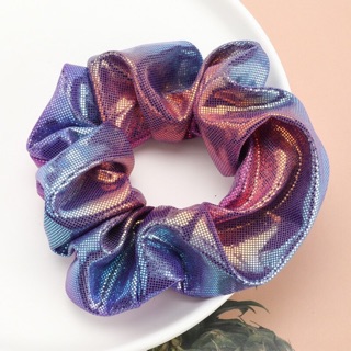 🍓Cột tóc Scrunchie mầu loang nhũ phản quang