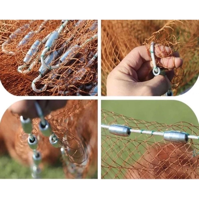 Chài Dù Bắt Cá Chân Chì Đúc Thái Lan Cao 2.5m bung 5m