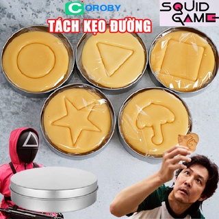 Squid Game Trò Chơi Con Mực Tách Kẹo Đường Khuôn Làm Kẹo Đường Dalgona Thử Thách Cực Cao