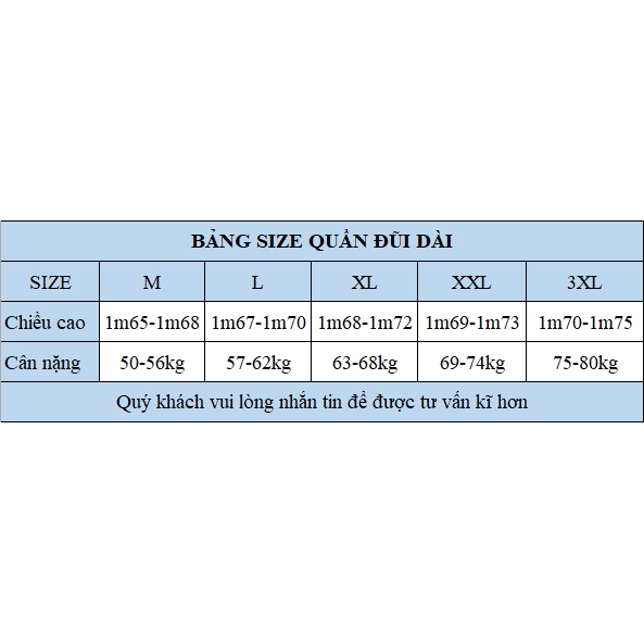 Quần nam quần đũi nam ống suông dễ mặc Size từ 50-83kg