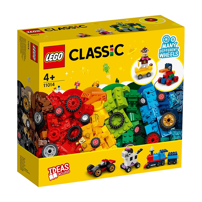 Đồ Chơi Lắp Ráp LEGO CLASSIC Bộ Gạch Sáng Tạo Và Bánh Xe 11014 Cho Bé Trên 4 Tuổi