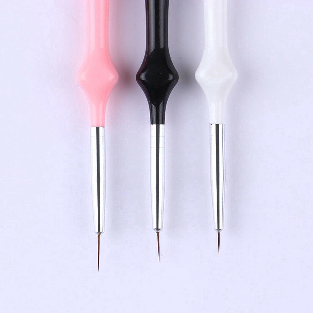 [Hàng mới về] Set 3 cọ vẽ móng tay đầu mỏng