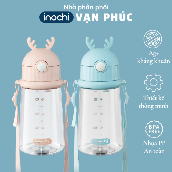 Bình nước Rudy trẻ em, thể thao, xe đạp, gym, học sinh không BPA, Inochi Goki an toàn, 500-700ml, cho bé Vạn Phúc Store