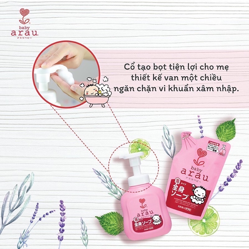 SỮA TẮM GỘI TOÀN THÂN ARAU BABY CHO BÉ NHẬT