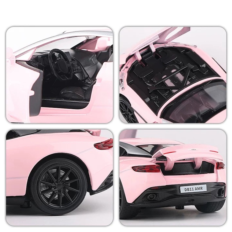 Mô Hình Xe Hơi Aston Martin DB11 AMR Bằng Hợp Kim Tỉ Lệ 1: 32 Có Đèn Và Nhạc Độc Đáo Sống Động