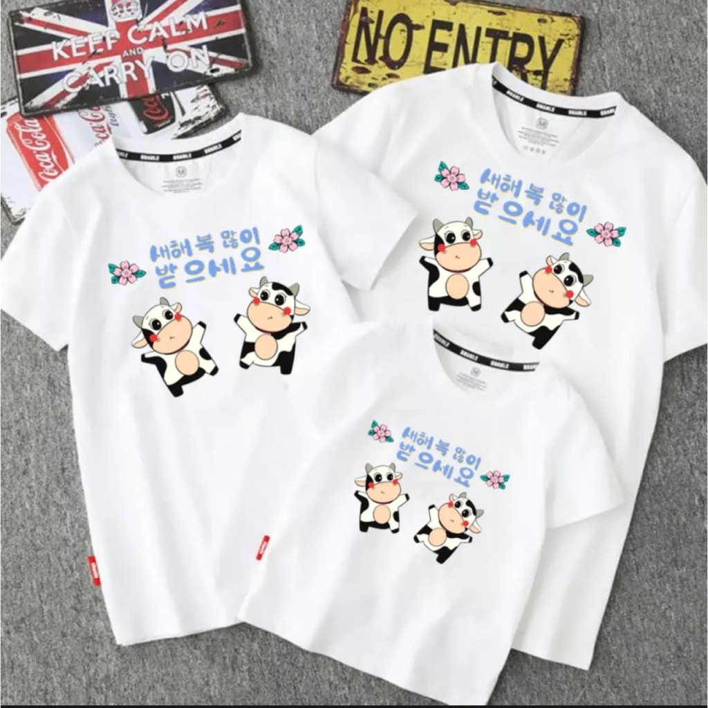 áo gia đình3/4/5 người áo nhóm bò sữa hàn quốc chất đẹp.đủ mọi size có áo big size 4xl