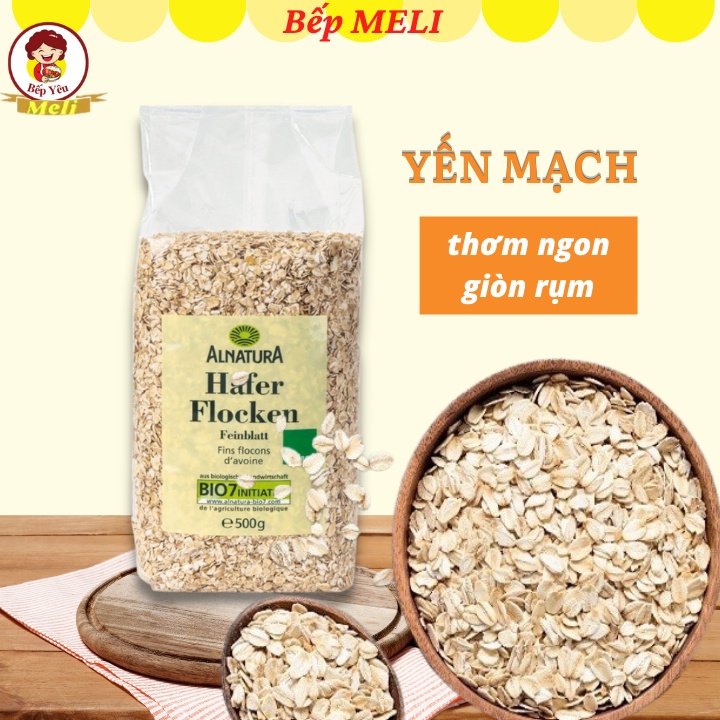 Yến mạch giảm cân cán dẹt &amp; cán vỡ ăn kiêng tiện lợi Bếp Meli Hà Nội