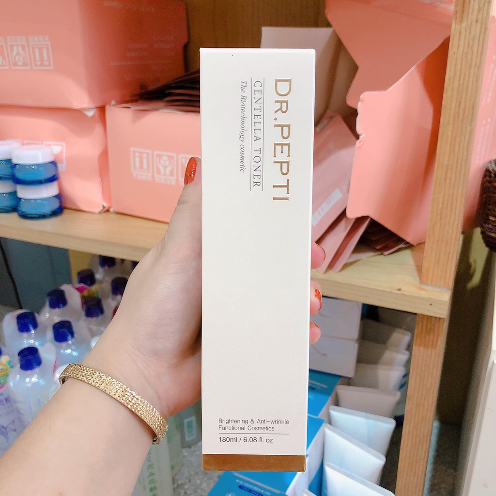 Nước Hoa Hồng Dr.Pepti Dưỡng Da Căng Bóng Centella Toner - Chai 180ml