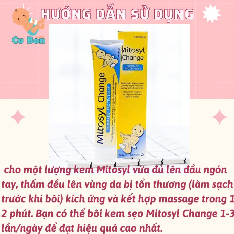 Kem đa năng Mitosyl Change của Pháp 145g cho bé hay hăm tã côn trùng cắn chống sẹo thâm hiệu quả rõ rệt cho cả người lớn